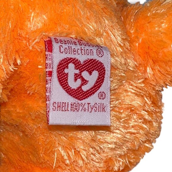 Vintage Ty Beanie Buddy Scared E Cat Plush Stuffed Animal 11" Orange Halloween - Picture 7 of 9